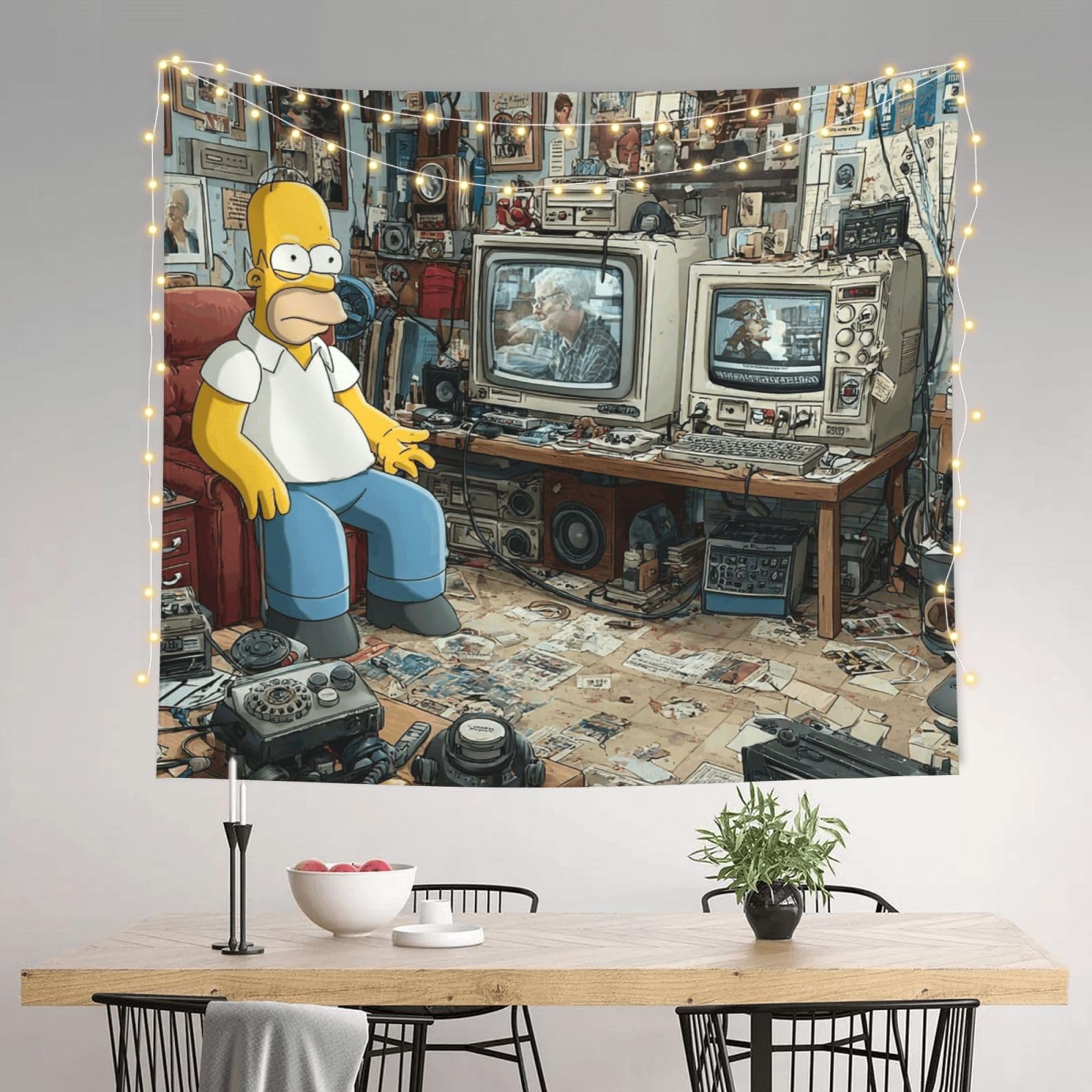 HJKJKKJ Tapestry 152 X 130 CM Aesthetic Wall Tapestrys for Bedroom Simpsons Tapestries Hanging Wall Art Blanket Home Decor Tapestry for Living Room Dorm Office