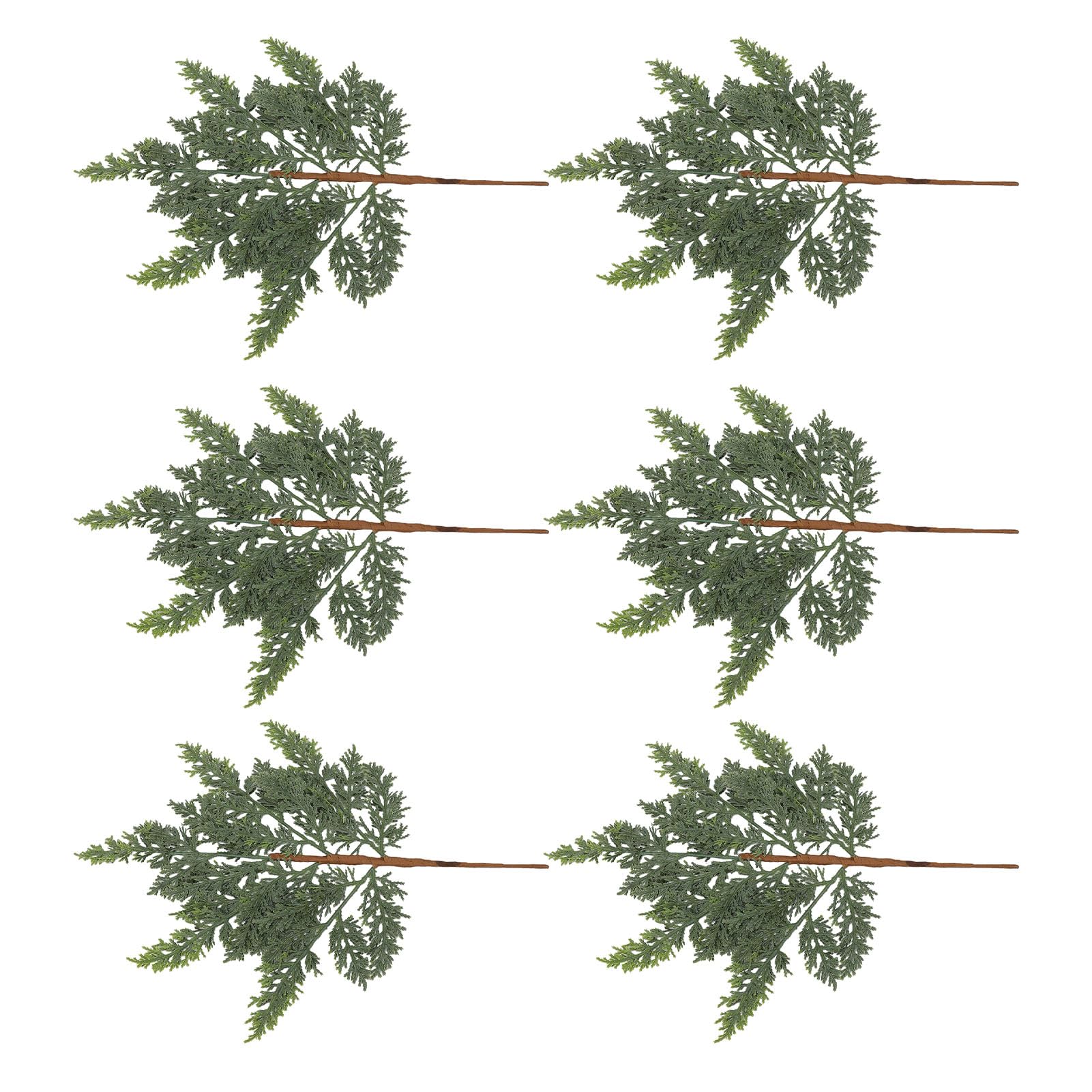 Fdit Künstliche Tannenzweige, Weiche Grüne Zweige aus PE, 45 cm, for | PE-Weichgummi-Kiefernzweige, Naturgetreue Nadeln, Biegsame Stiele für Deko
