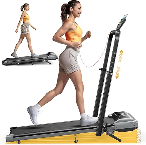 Miniatura 11 de Caminadora Walking Pad con Inclinación, 2 en 1 Caminadoras Plegables para Casa Oficina Pequeña, 300lbs Caminadora Portátil Compacta Bajo el