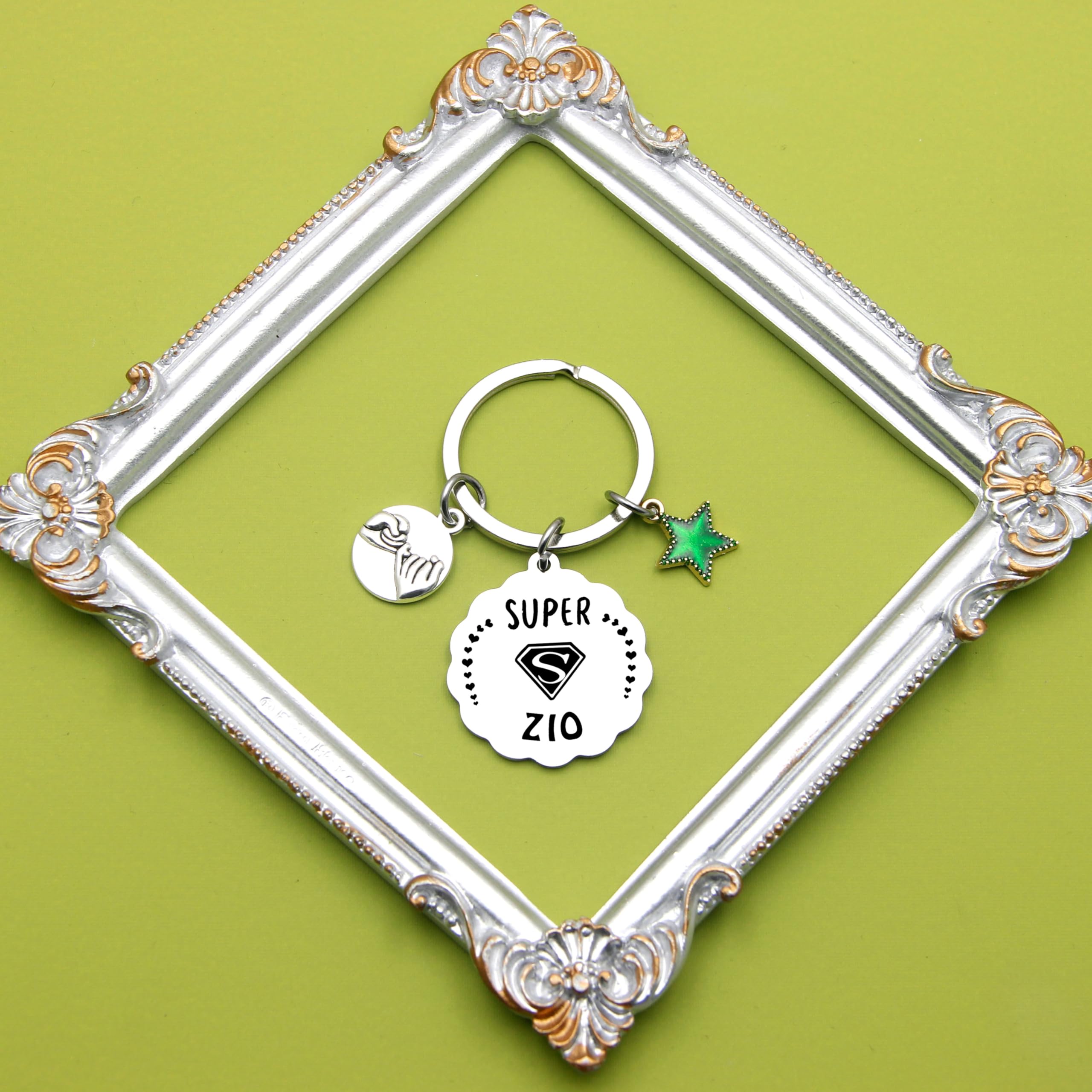 YJYJZX Regalo Zio Portachiavi Regalo per la festa del Papà Regali Per Zio Regalo Zio Compleanno Natale Portachiavi Zio Regali di Natale Per Zio Regalo Originali Per Zio