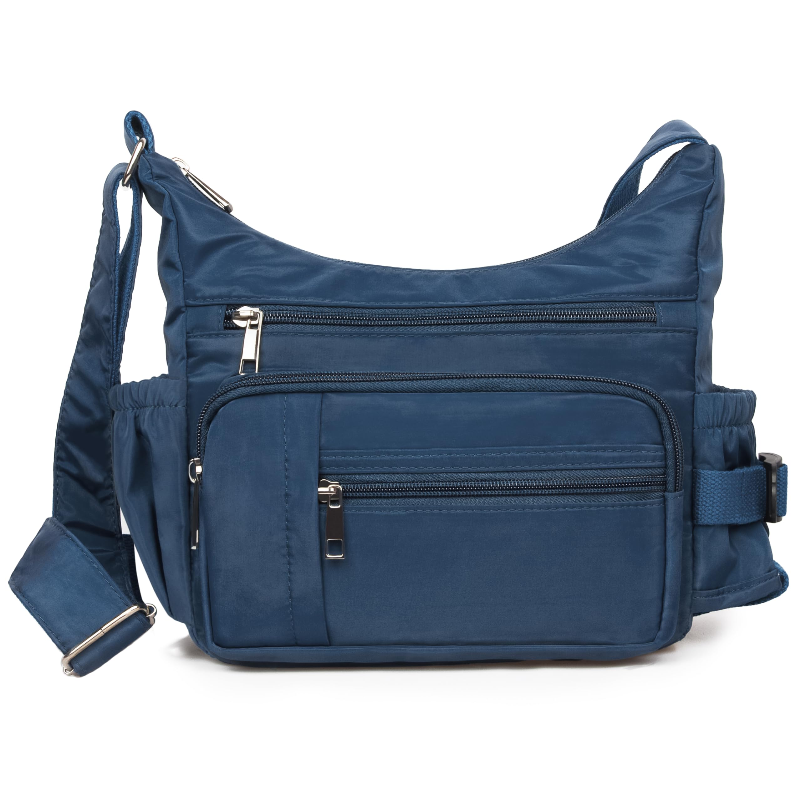 VOLGANIK ROCK RFID Anti Thief Crossbody Bag for Women Waterproof Shoulder Bag Messenger Bag Casual Nylon Purse Handbag, Dark Blue-9.8", S