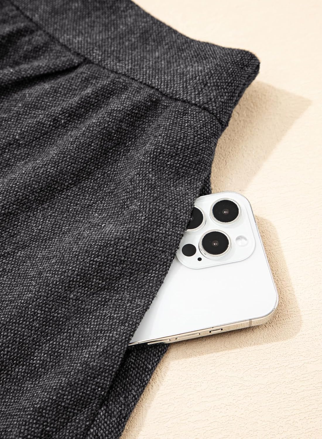 Happy Sailed Womens Winter Fall Tweed High Waisted Flared Mini Skater Skirt A Line Pleated Midi Skirts - Image 7