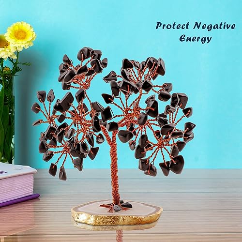 Miniatura 6 de YATHABI Árbol de cristal de turmalina  Árbol de dinero de cristal  Cristales de turmalina negra  Decoración Reiki  Árboles espirituales  Árbol de