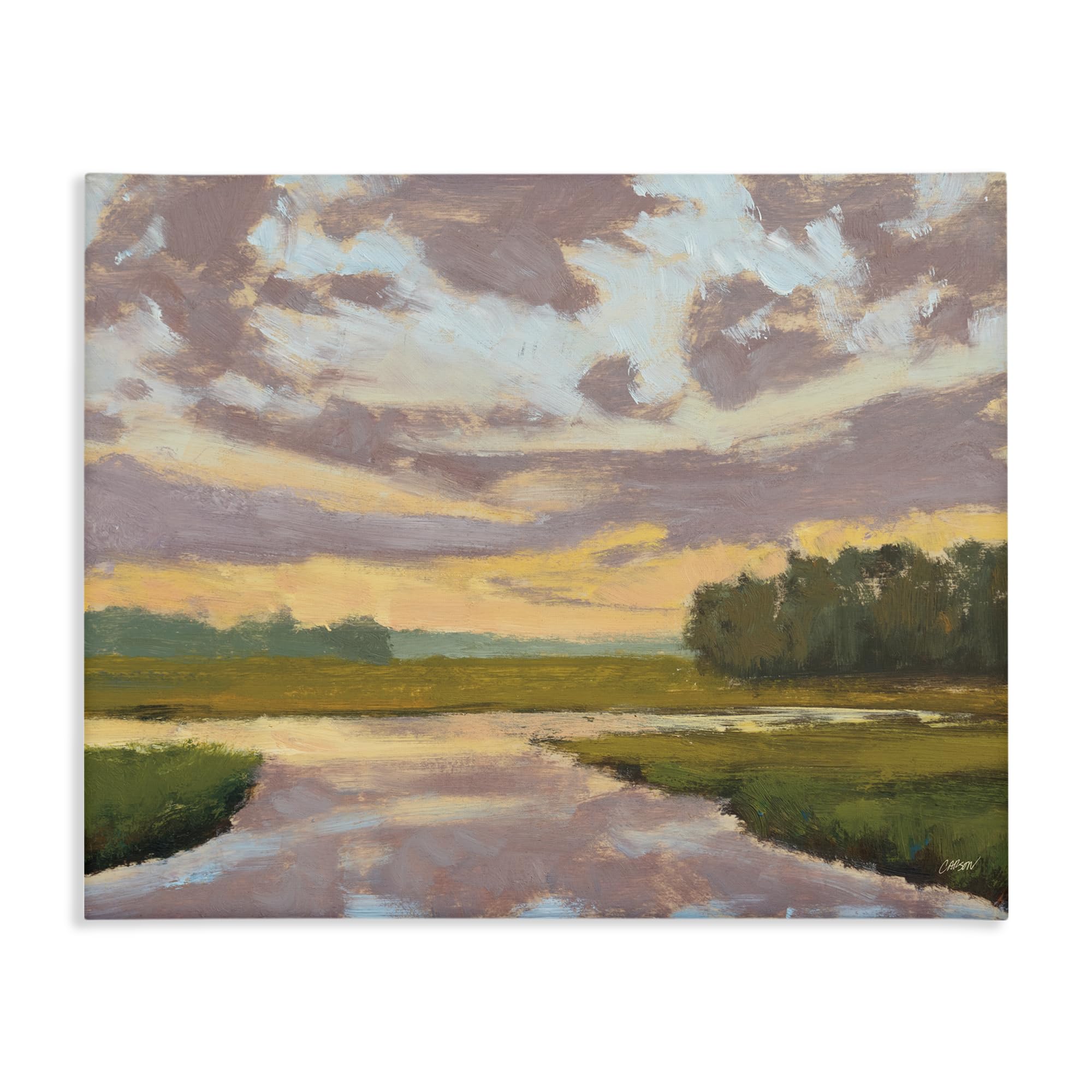 Stupell Industries Lowcountry Sunset Palette Lowcountry Sunset Marsh Landscape, 16 X 20 Inch Canvas Wall Art
