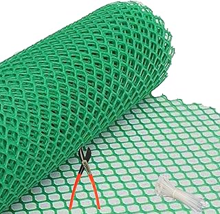 RED WIND Garden Fencing Net/Bird net PVC Virgin HDPE 1 Year Guarantee (6feet Height/10feet Length) UV Stabilized Heavy 800GSM Anti Bird Net Green Color with Free 1 Cutter,100 PVC Tags Model NO:54-picture-26