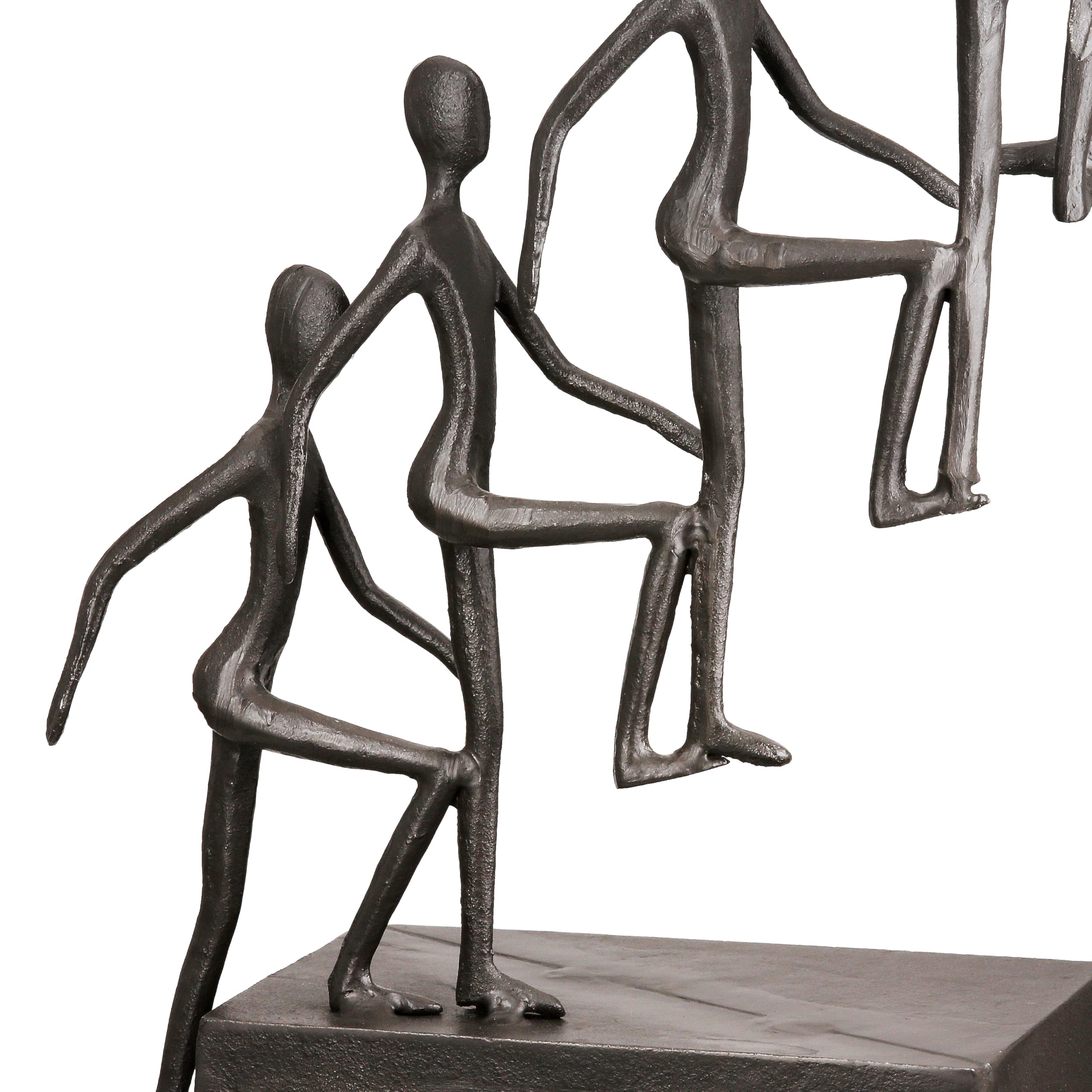 Casablanca Skulptur Get Up Together aus Eisen, braun, strukturiert, Höhe 38,5cm, Breite 20cm, Tiefe 8cm, Motiv