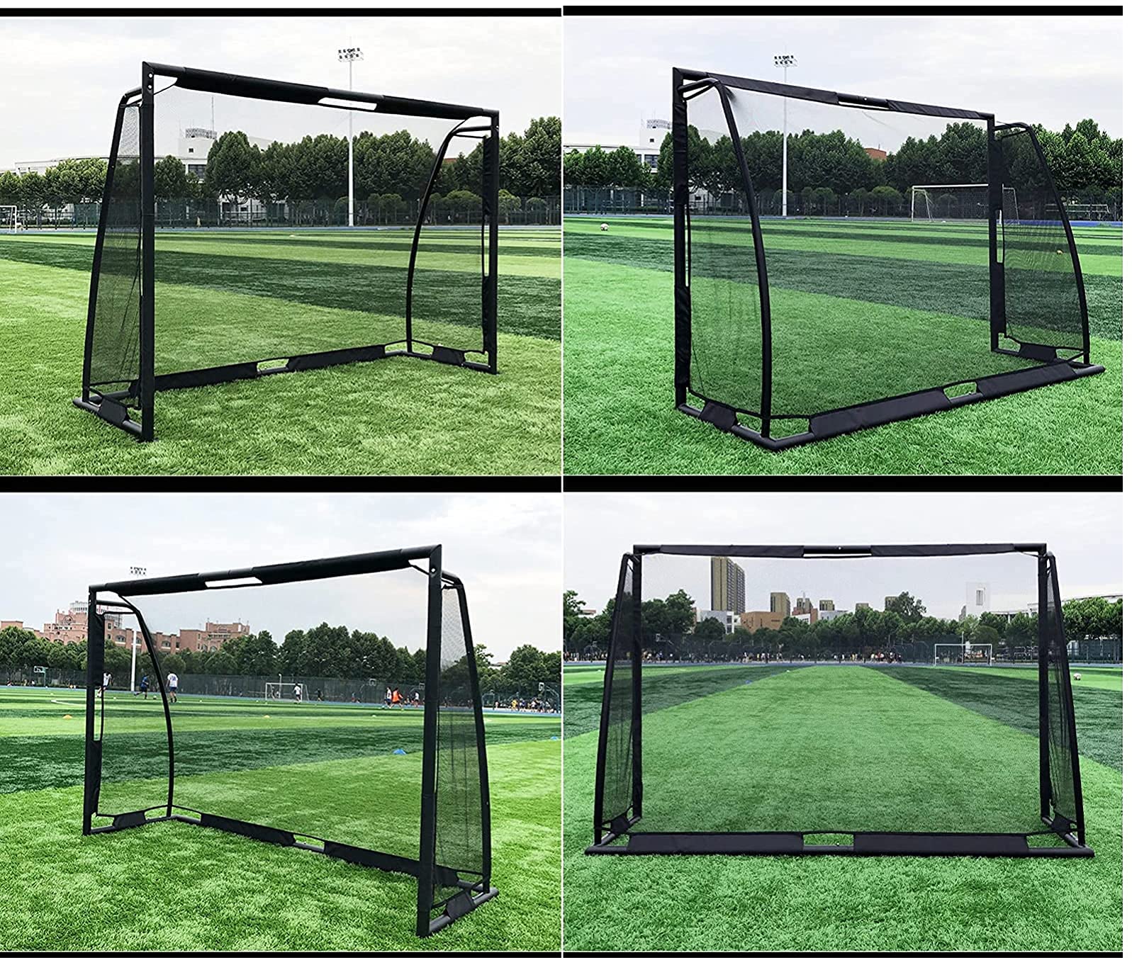 Porta da Calcio per Bambini Porta da calcio per allenamento nel cortile da giardino Porte da calcio Porta da calcio portatile all'aperto Staffa per tubo in acciaio con set di rete pop-up, HSWYJJPFB 09