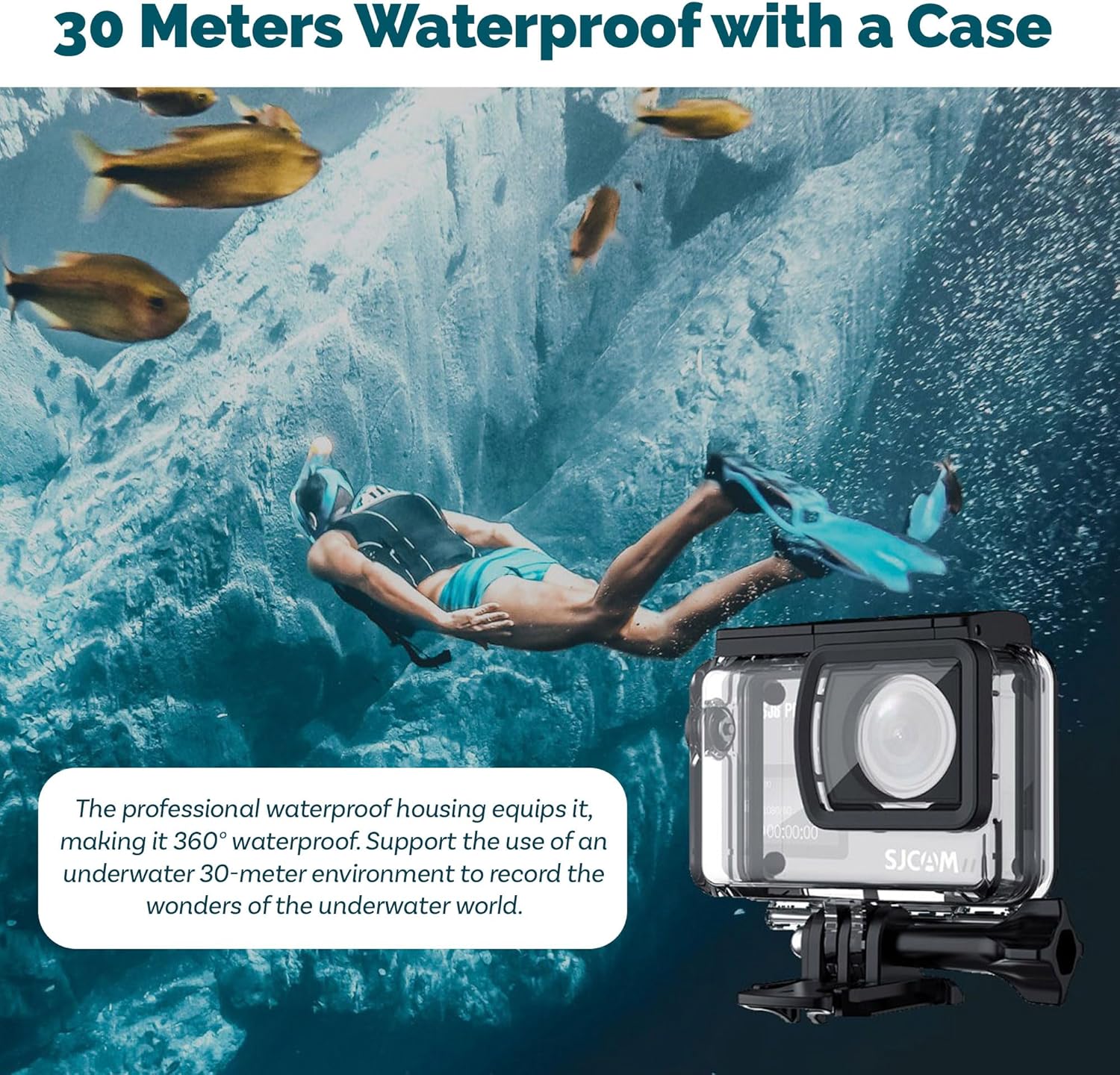 SJCAM SJ8 Dual Screen Action Camera with Dual Displays, Wi‑Fi, and Optimized Night Vision, Bundle Including: 64 GB Micro SD Card, Card Reader, Card Wallet, and USB‑C Adapter - Image 4