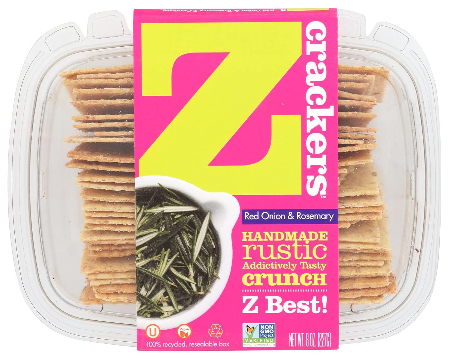 Z CRACKERS Red Onion & Rosemary Crackers, 8 OZ