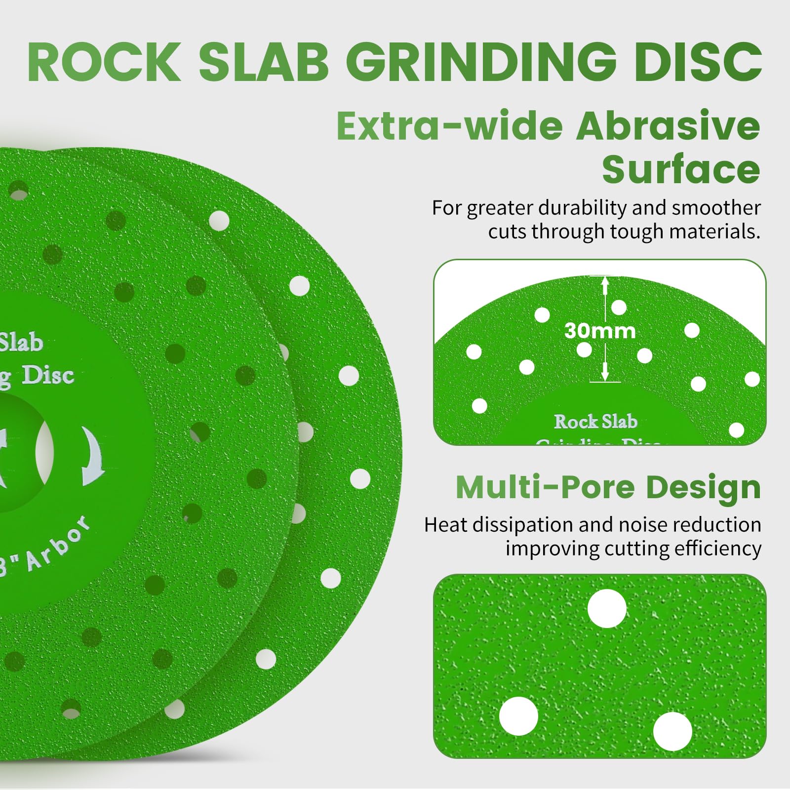 Rock Slab Grinding Discs - 3 Pcs for Angle Grinder -3