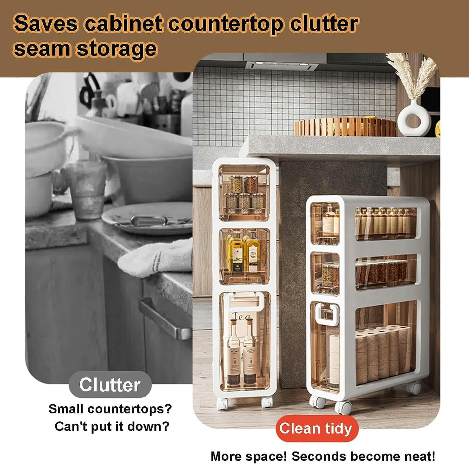 Gabinete de piso para baño con cajones apilables, gabinete de almacenamiento móvil de 2/3/4/5 cajones, organizador de gabinete de piso para baño pequeño con ruedas, Gabin