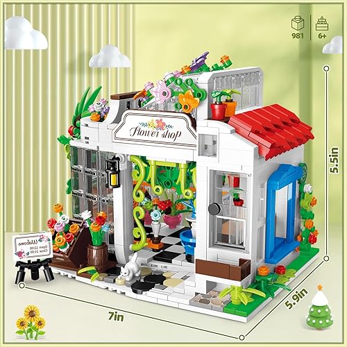 Miniatura 3 de QLT - Juego de construcción de casa de flores blancas, compatible con Lego Flower Crea elegancia y ambiente cálido, bonito regalo con hermosa caja