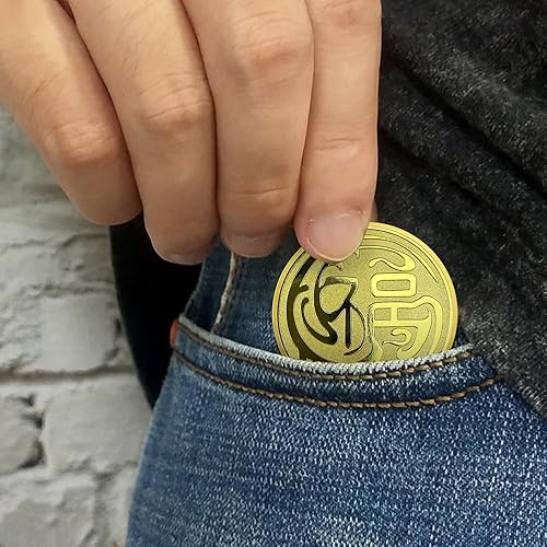 Miniatura 4 de Dragón tradicional chino fénix trayendo propiciedad desafío moneda buena suerte encantos