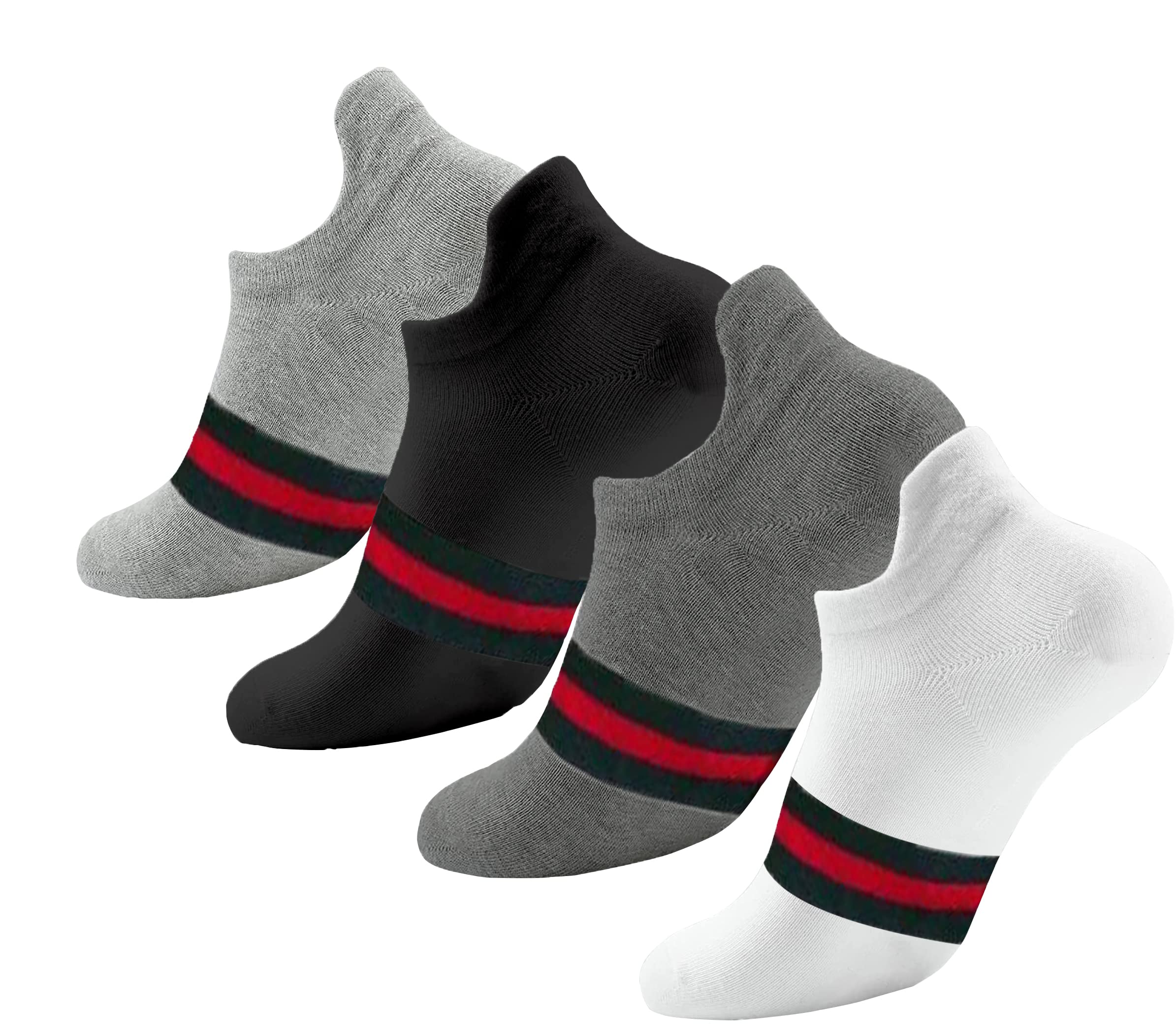 JUARI BE A GENTLEMANComfort Meets Style:Breathable Polyviscose Striped Ankle Socks(Pack of 4)
