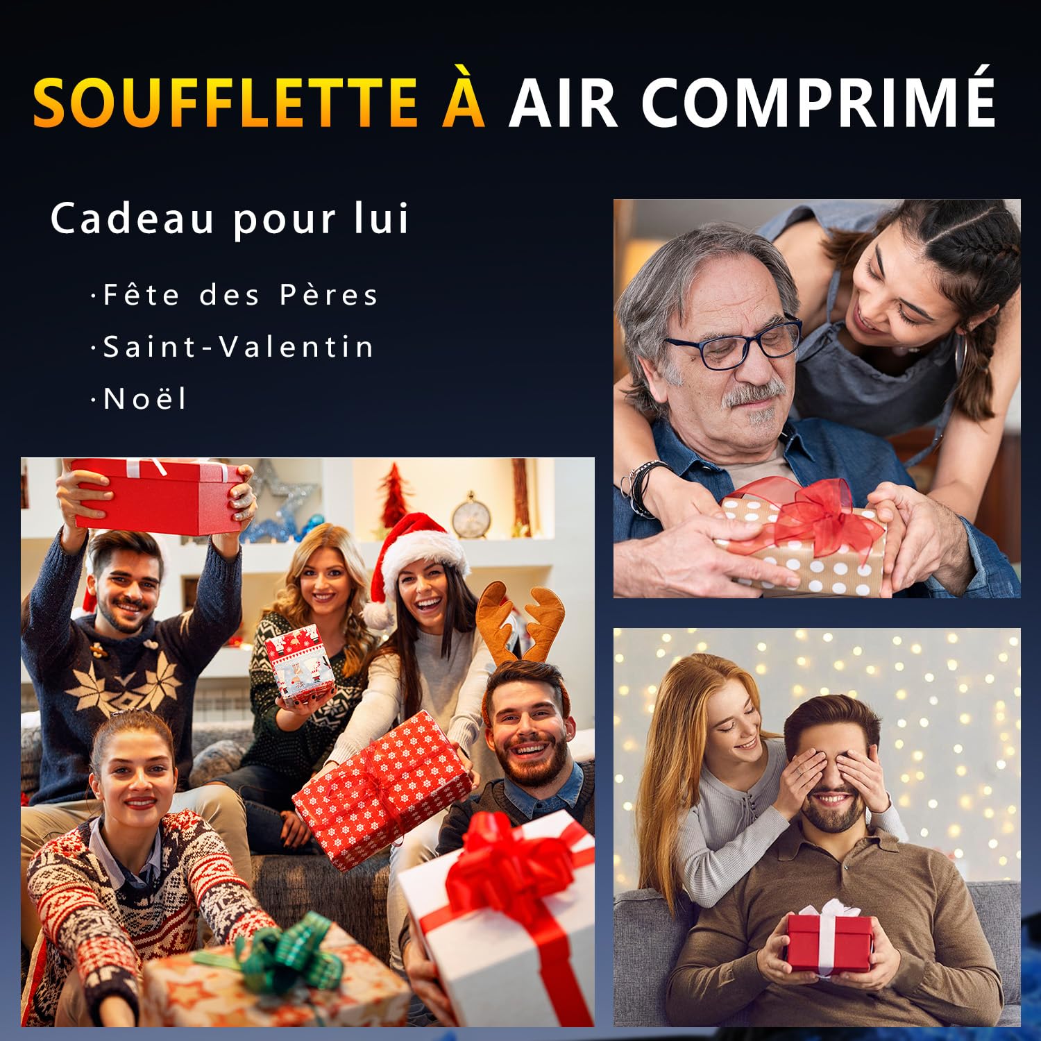 Souffleur Air Comprimé – Souffleur PC 120 000 TR/Min, 4 Vitesses Réglables, sans Fil – Dépoussiéreur Haute Puissance pour PC, Clavier, Voiture, Maison