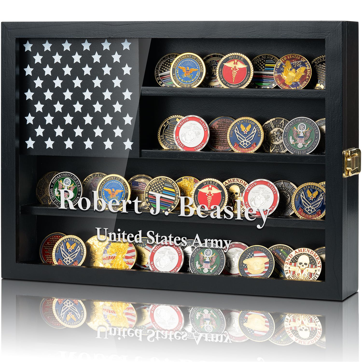 Amazon.com: Personalized Challenge Coin Display Case 11x15 Inch