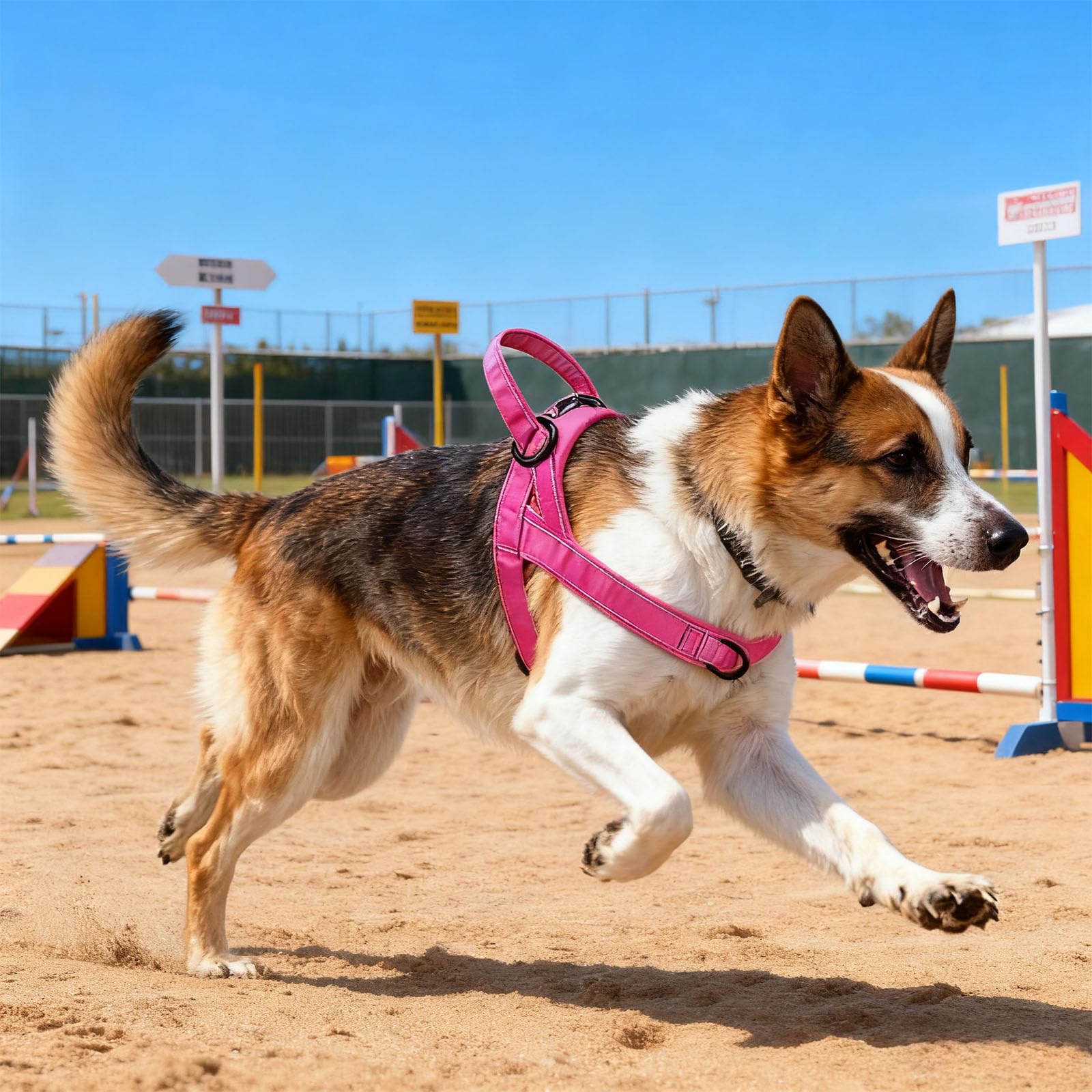 Hundegeschirr für kleine Hunde, Pink, Ausbruchsicher, Verstellbar, Reflektierend, Weste mit D-Ring, Größe S (8-12 kg)