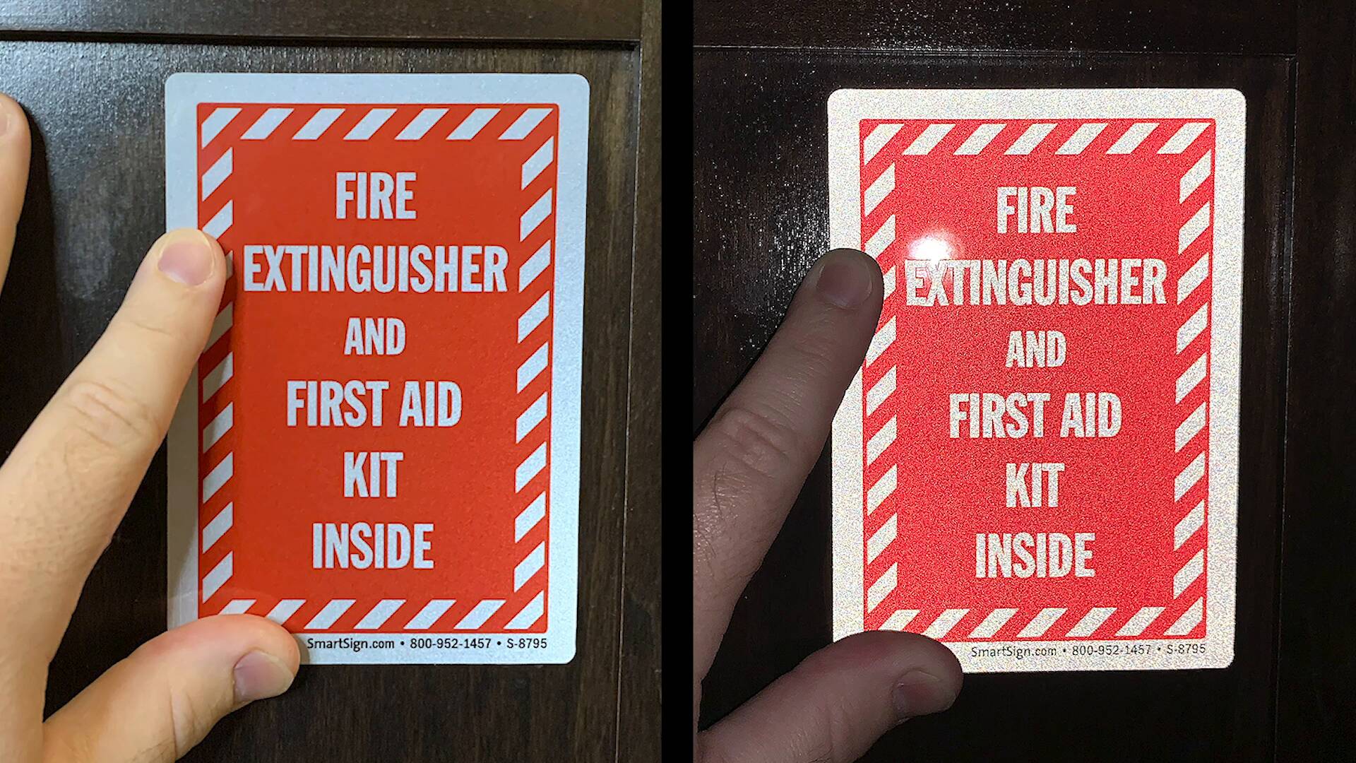Buy Pair - Fire Extinguisher & First Aid Kit On Board Triangular Vinyl Stickers | 2-inch Or 3-inch Decals Labels Warning Danger Notice Signs Online In India - Foto 6