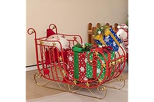 Tangkula Metal Christmas Santa Sleigh Basket - The Perfect Way to Spread Holiday Cheer
