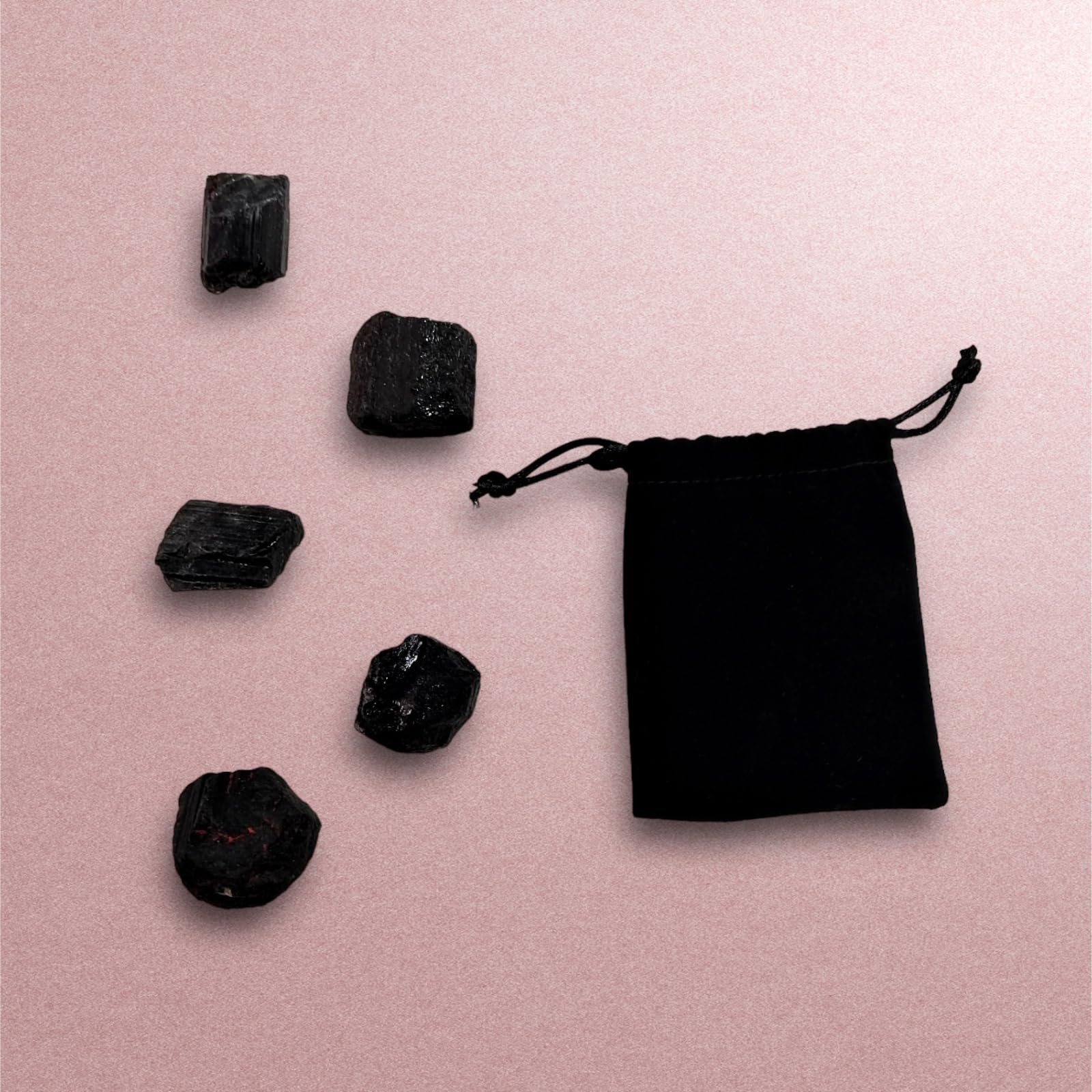 Piedra Turmalina Negra Naturales de 20 a 30mm 5PCS, Turmalina Negra en Bruto Protección Electromagnética, cristal de cuarzo negro natural para la fabricación de joyas (Turmalina, 5)