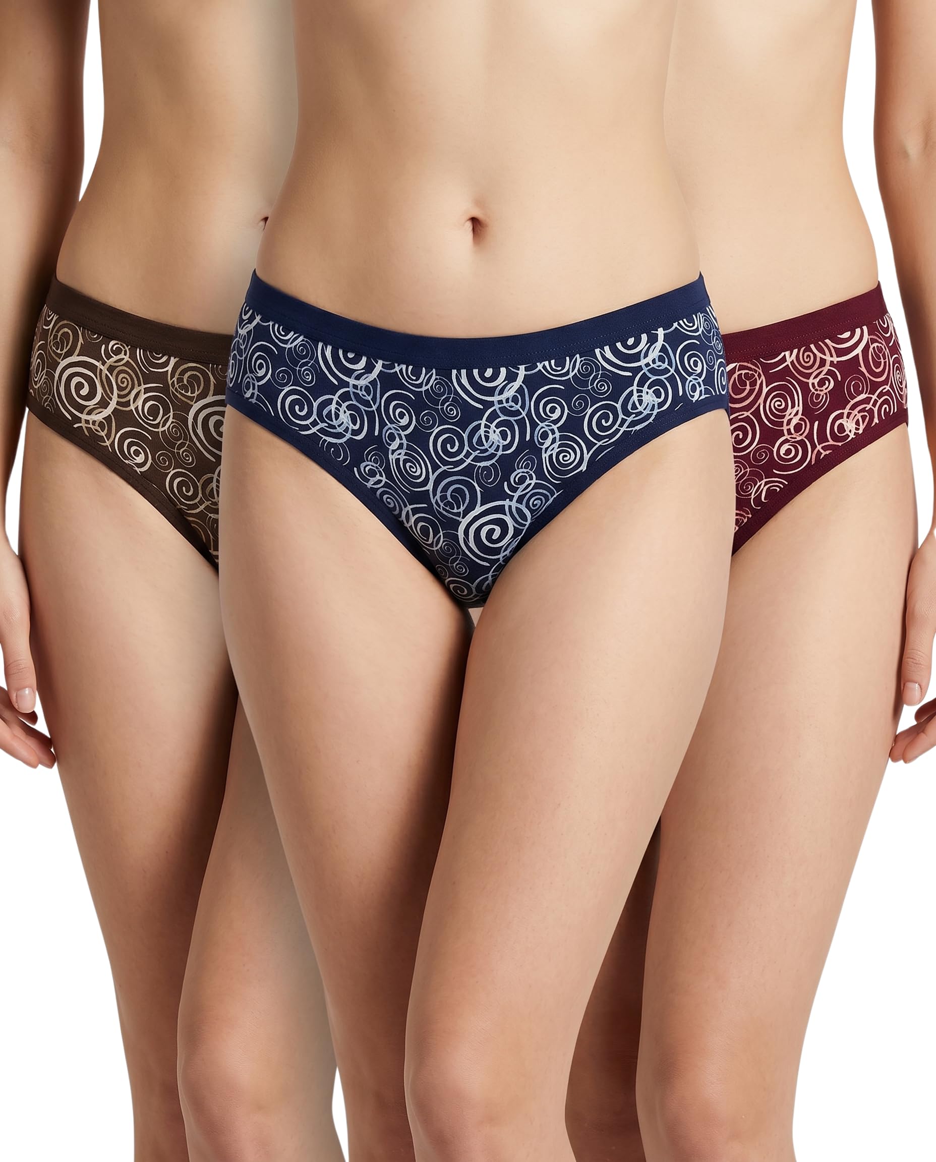 Women's Cotton Rich Panties Pack of 3 | Mid Rise Full Coverage | Soft Breathable Stretch Fabric M/L/XL-picture-10