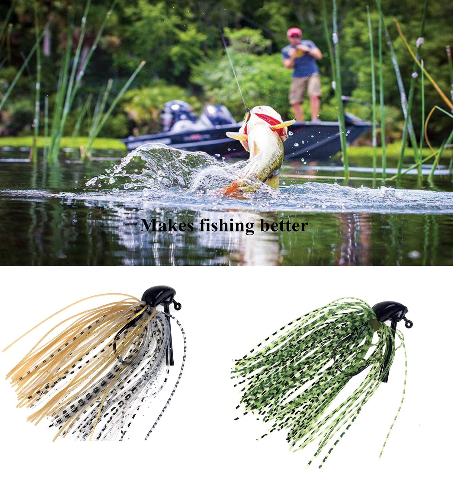 THKFISH Señuelos de Pesca Plantillas de Pesca Anzuelos de Pesca Kit de Plantillas de Pesca de lubina 5g 7g 10g 12g 14g 15g 16g 5piezas,Pesca Jigs-Sonajeros 10 Pares