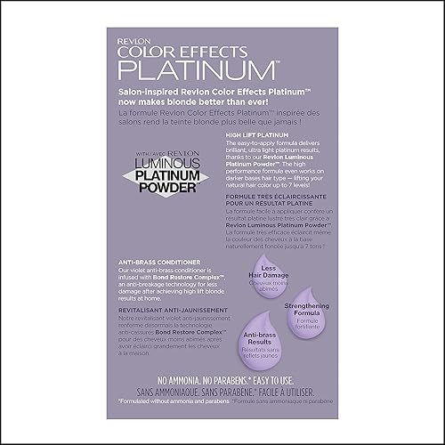 Miniatura 10 de Revlon Color Effects - Kit de resaltado permanente, sin amoníaco ni parabenos, 60 platino, 8 onzas (paquete de 1)