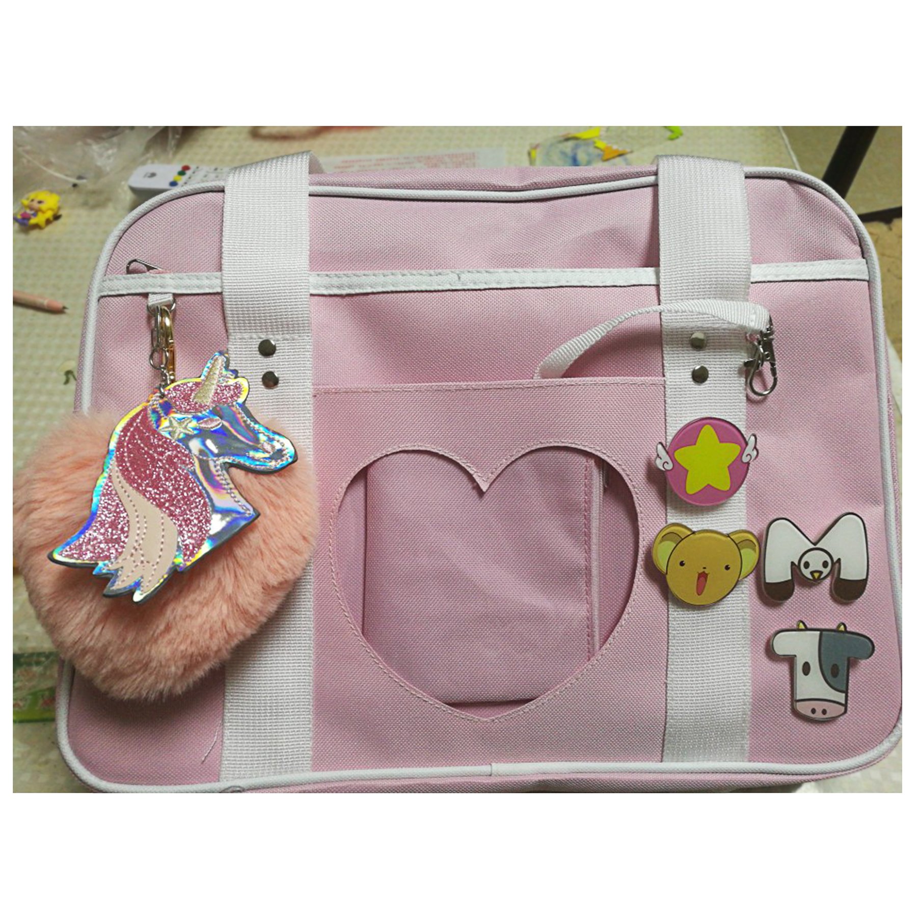 SteamedBun Ita Bag Heart Japanese School Bag Kawaii Large Shoulder