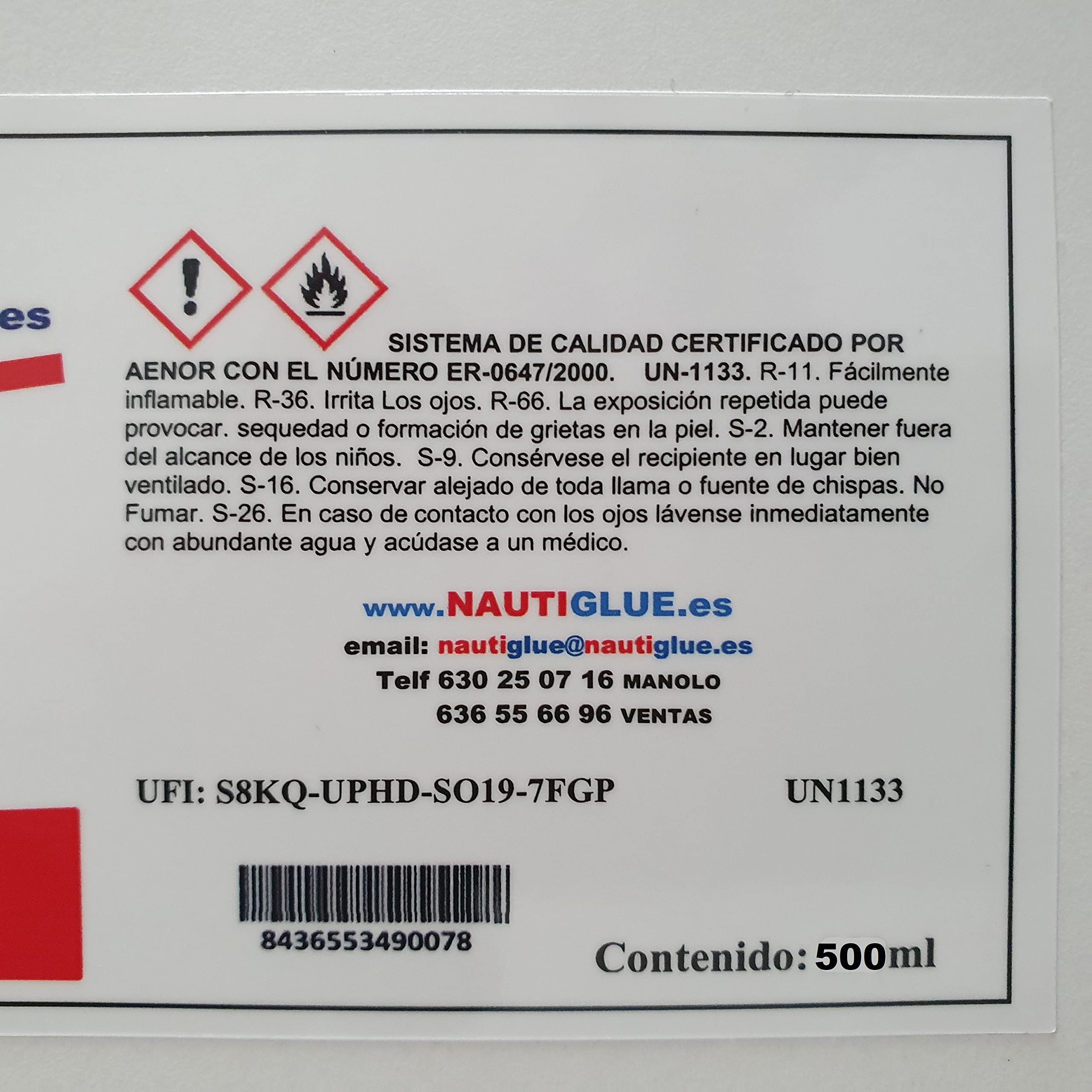Pegamento de PVC para NEUMÁTICAS y SEMIRRIGIDAS de 2 COMPONENTES (500ml + catalizador)