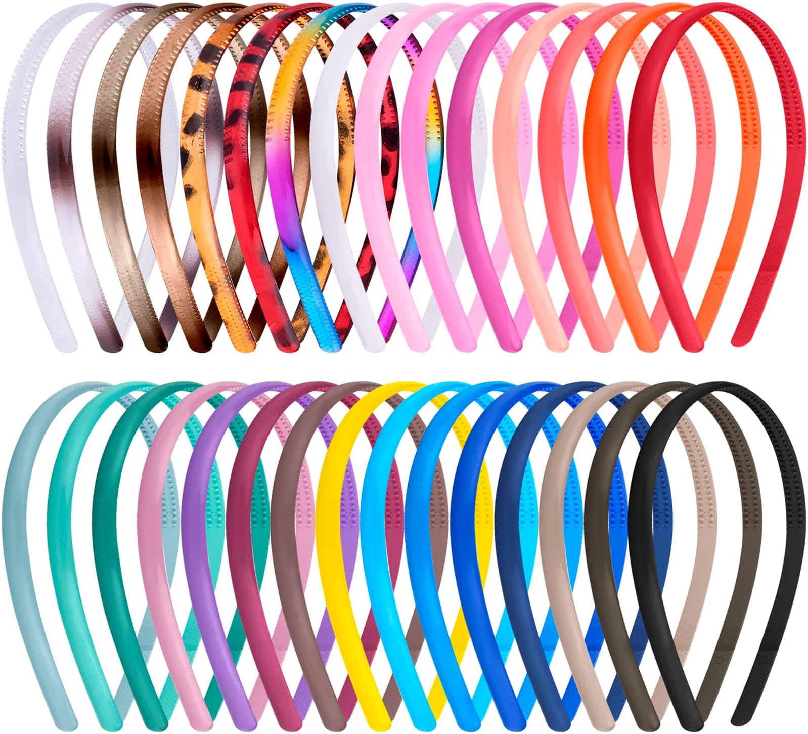 Yazon 13pcs 12mm Plastic Headbands for Girls Women