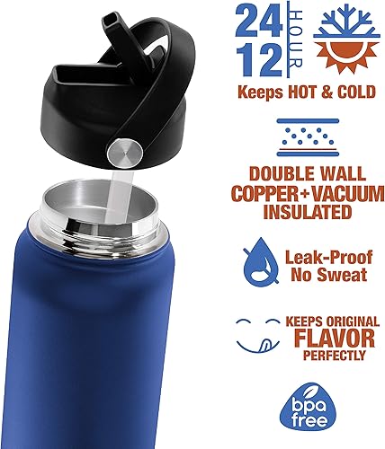 Miniatura 3 de Botella de agua personalizada para niños con sorbete y tapa, sin grabado. Botella de agua personalizada con nombre para niños, 18 onzas, 9 colores,