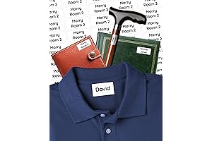 Waterproof Nursing Home Clothing Labels, (50) Personalized Name Tag Stickers