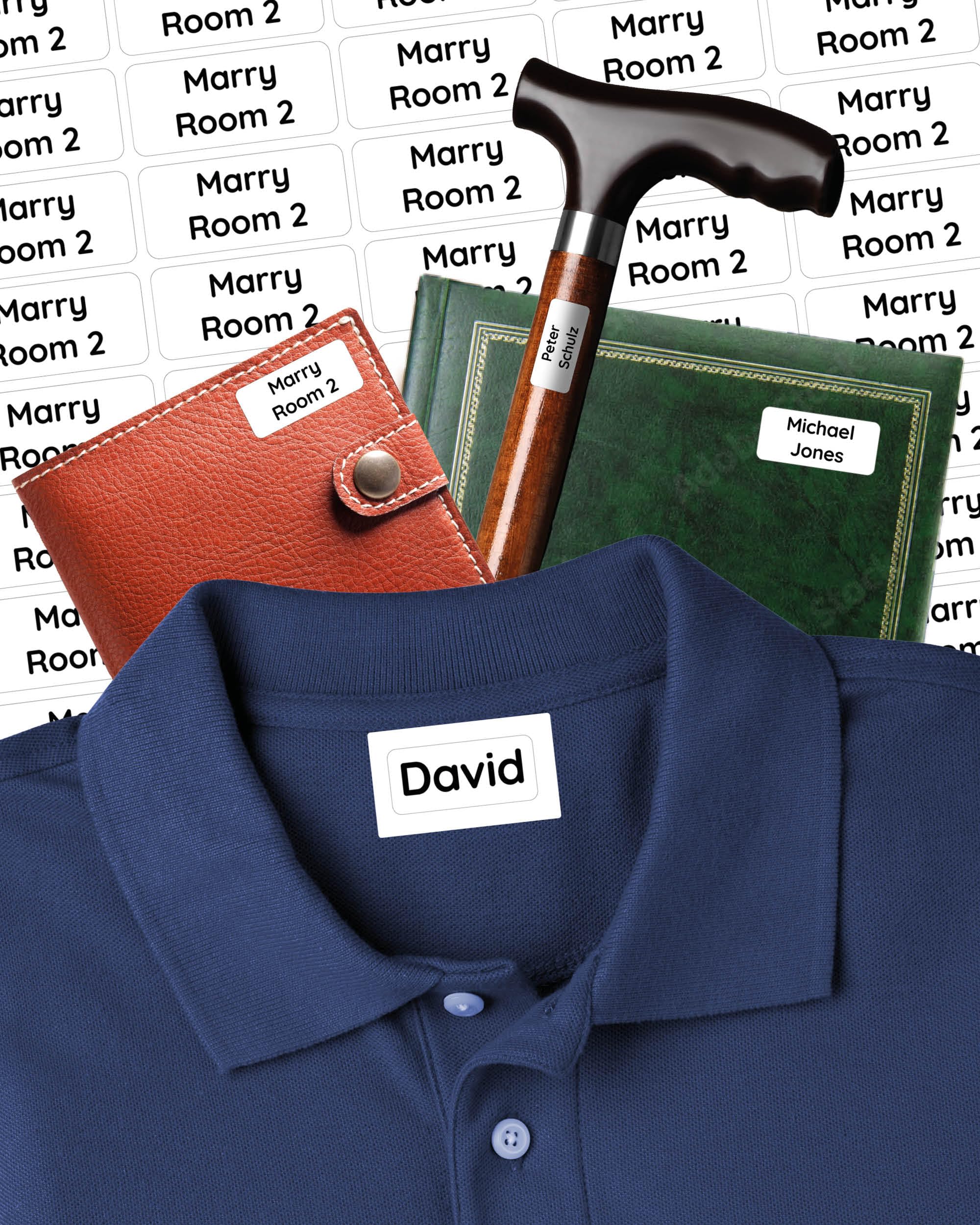 120 Stick On Name Labels for Clothes Kids - Name Stickers for School & Day Care, Waterproof and No-Iron Tags for Clothes and Items
