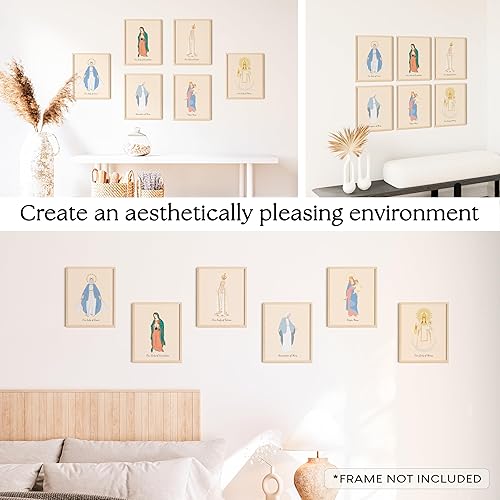 Miniatura 5 de 97 Decor Imagen de Nuestra Señora de Guadalupe - Impresión artística de la Virgen María, retrato corporal de Nuestra Señora Fátima, imagen de la