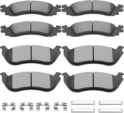 SCITOO - Juego de 8 pastillas de freno de cerámica, juego de 8 pastillas de freno para Ford Explorer 2006-2010 2007-2010 para Ford Explorer Sport