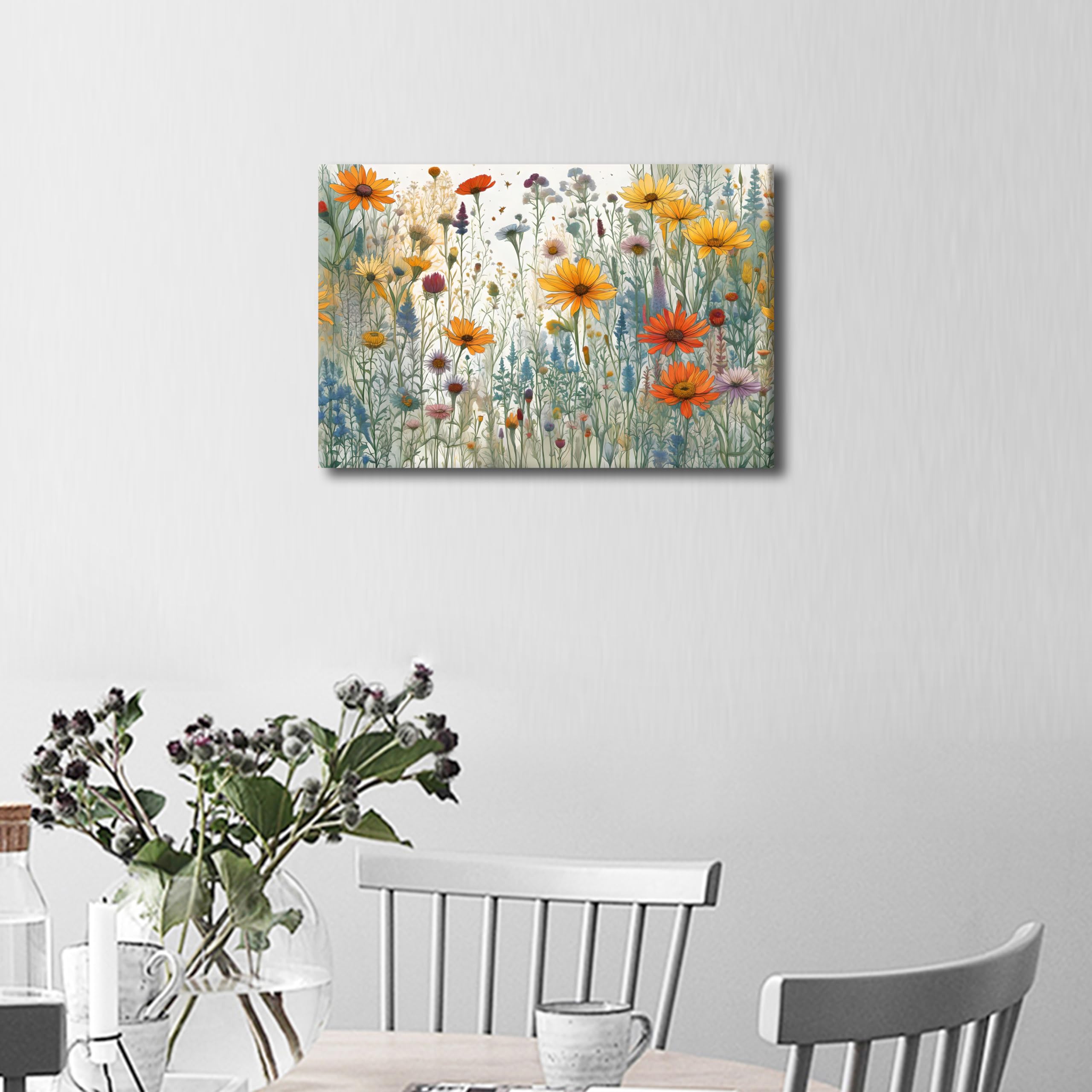 TISHIRON Canvas Wall Art for Living Room Plant Modern Home Decor Botanical HD Printed Posters Artwork for Bedroom Office Flowers Wall Art Painting Bathroom Pictures Ready to Hang - Image 2