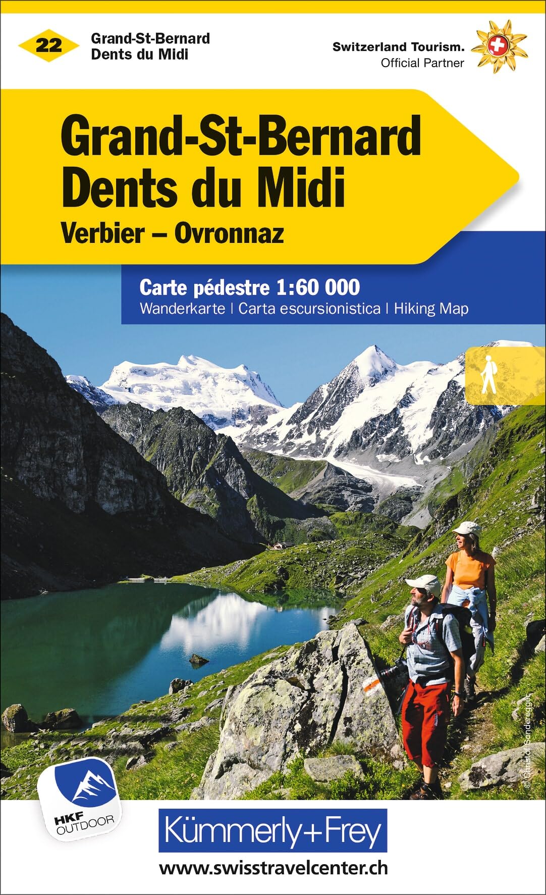 Grand-St-Bernard / Dents du Midi: 1:60 000, waterproof, Freemap on Smartphone included: 22 (Hiking maps of Switzerland)