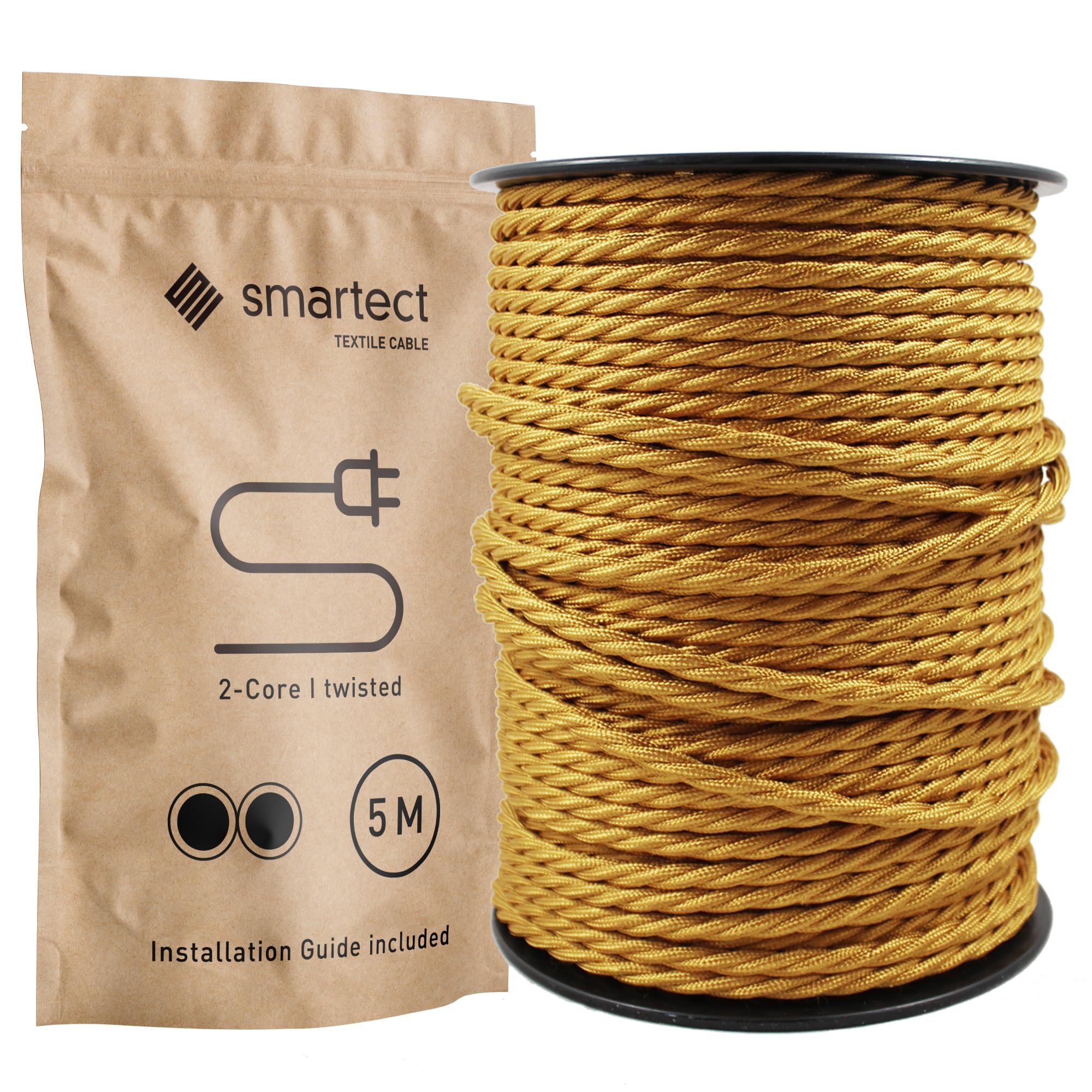 smartect Braided Cable twisted, Gold