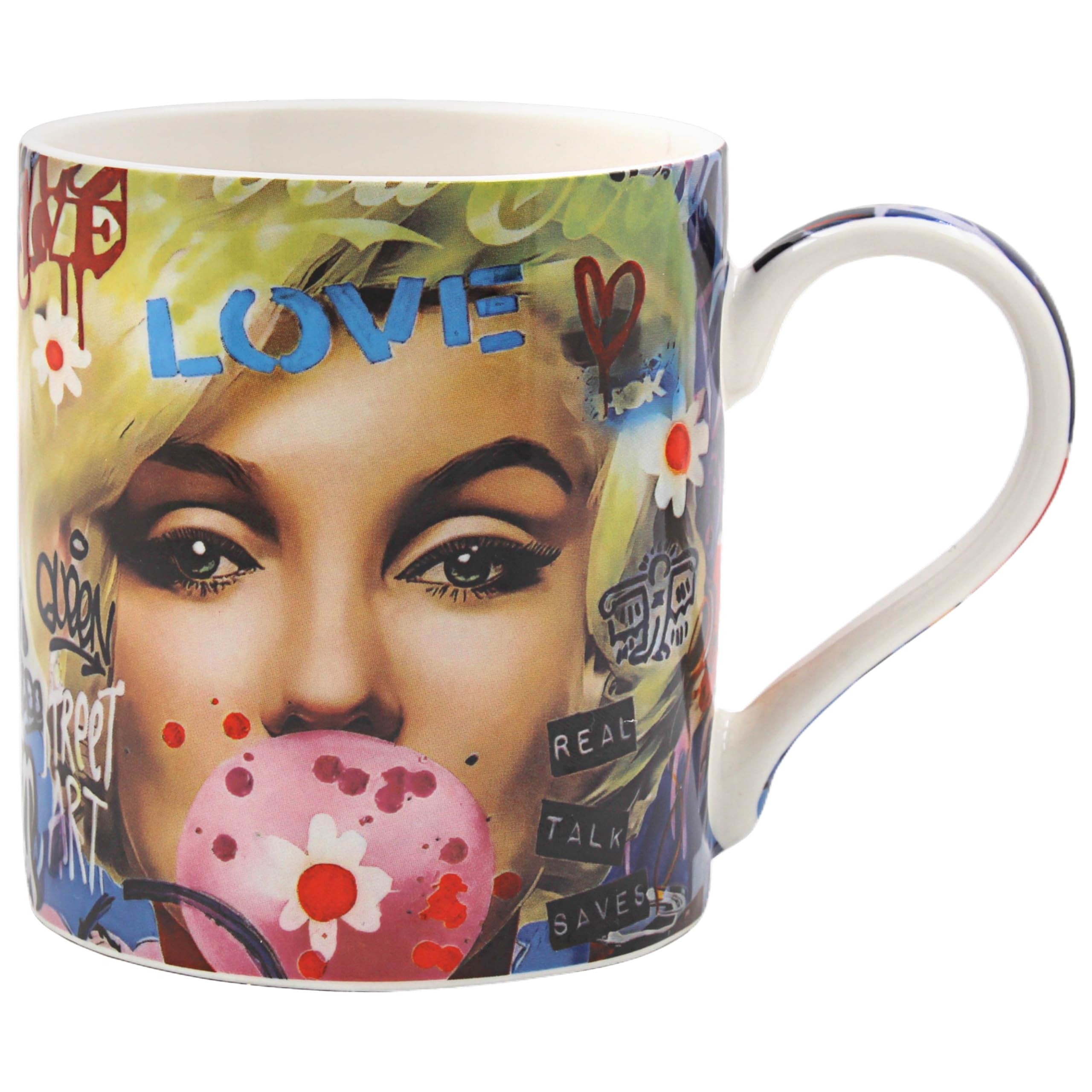 Lesser & Pavey Urban Art Blonde Bombshell Mug for Hot & Cold Drinks | Fine China Durable Tea and Coffee Cups for Home & Office | Comfortable & Easy-to-Hold Coffee Mugs for Beverages & Daily Use