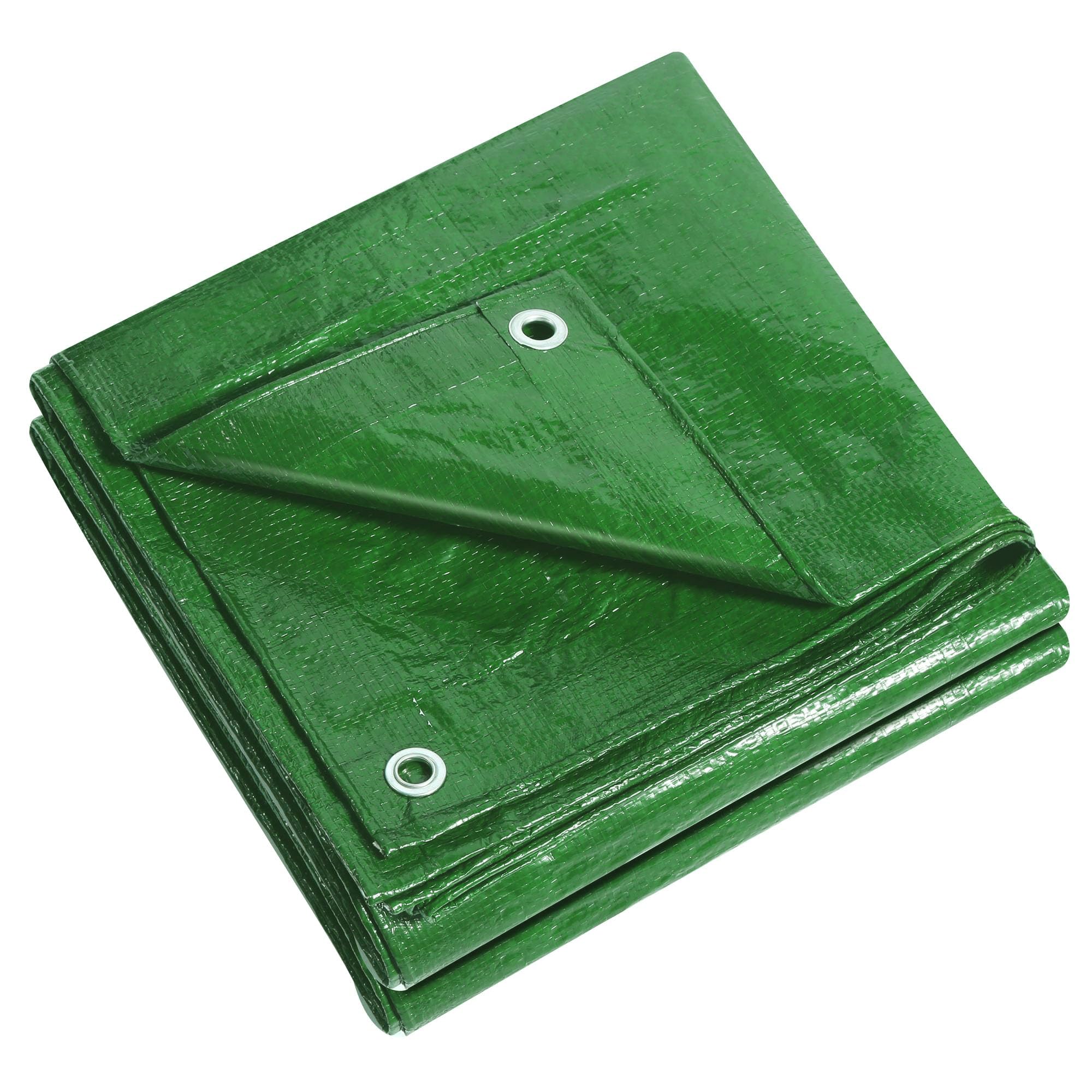 Kav Green Universal Premium Cover Tarpaulin Waterproof Heavy Duty Tarp With Eyelets Ground Sheet In For Garden Furniture, Pool, Car, Truck (10M X 12M)
