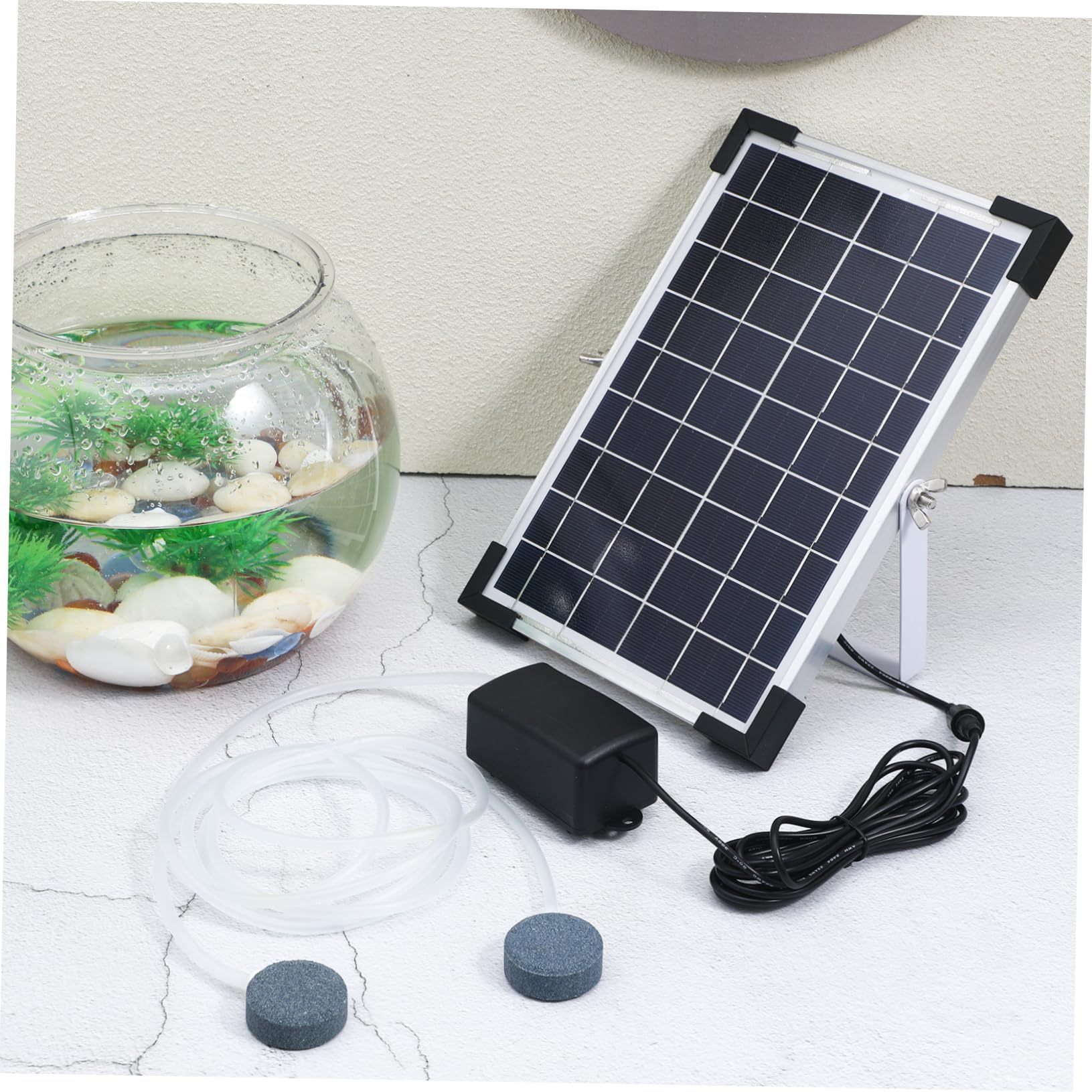 Toyvian Solar-luftpumpe Für Aquarien Und Teiche Solarbetriebene Sauerstoffpumpe Gartenpumpe Mit Verschiedenen Modi Einfache Bedienung Durch Knopfdruck Robuste Und Langlebige Solar-tauchwas
