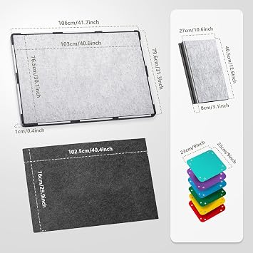 Tektalk 2000 Pieces Foldable Jigsaw Board Felt Puzzle Mat