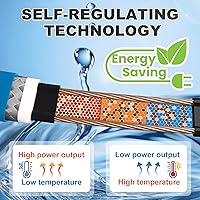 Vista 5 de MAXKOSKO 100 pies. 120V Cinta de Calentamiento de Tubería con Luces Duales, Cinta de Calor Autorregulable para Tuberías de Agua de Metal y Plástico