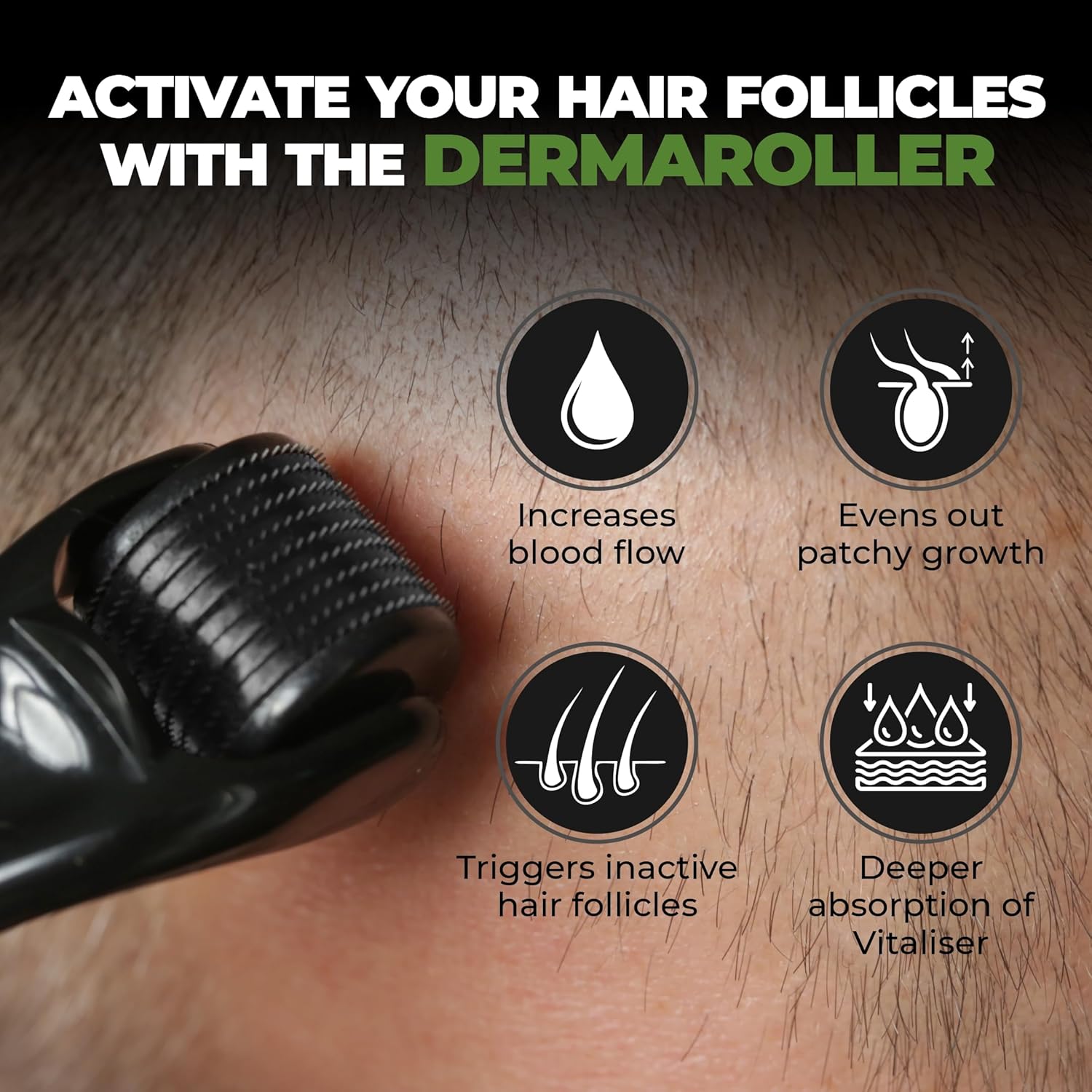 Beardo Rosemary Essential Oil, 15 ml & Derma Roller For Hair Growth 0.5 mm with 540 Chromium Needles | for Hair Growth, Hair fall and Regrowth | Skin Nourishment | 100% Natural | Aroma Oil Beardo Rosemary Essential Oil, 15 ml & Derma Roller For Hair Growth 0.5 mm with 540 Chromium Needles | for Hair Growth, Hair fall and Regrowth | Skin Nourishment | 100% Natural | Aroma Oil