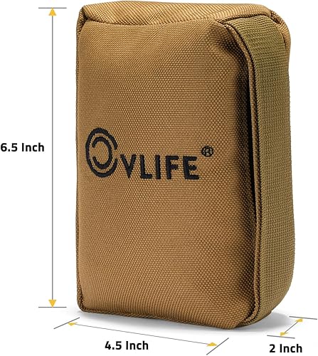 Miniatura 4 de CVLIFE Bolsa de descanso para tiro, soportes para pistolas prellenados, soporte para rifle para largo alcance, al aire libre, alcance y caza