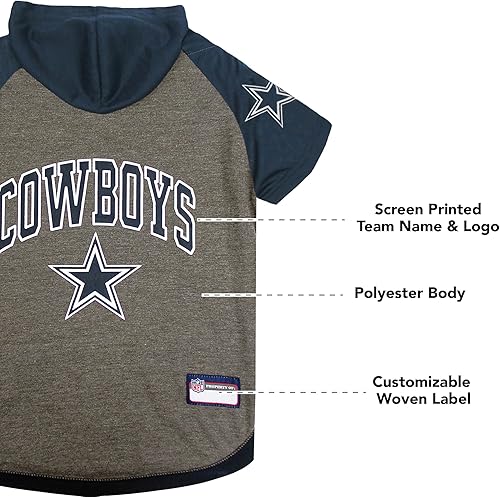 Vista 138 de NFL sudadera con capucha tee para perros y gatos. Fútbol perro sudadera con capucha playera disponible en todos los equipos de 32 NFL. cuttest