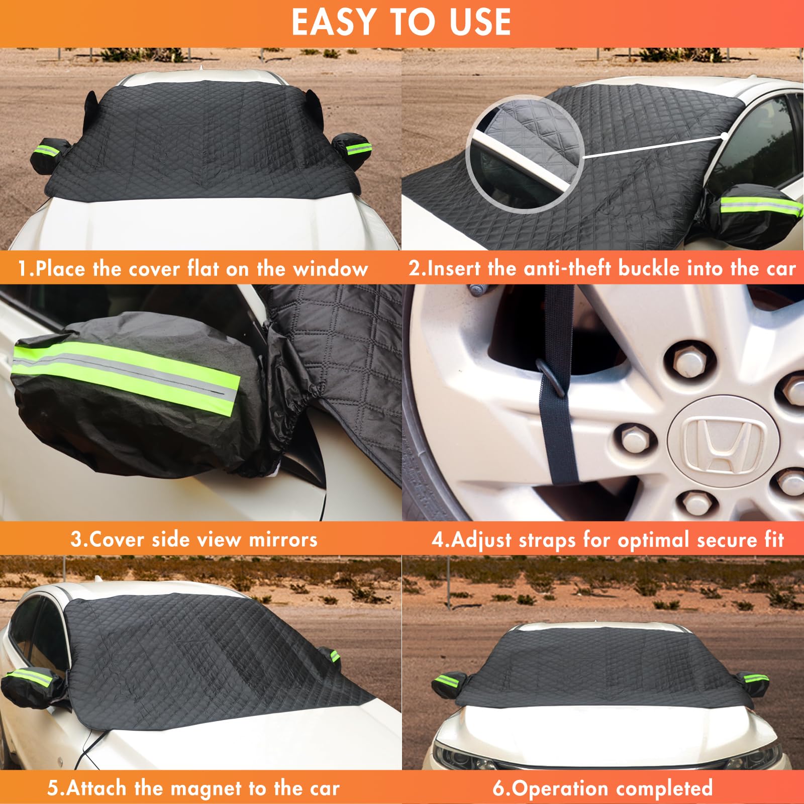 Protector Parabrisas Plegable Universal - Plateado, 147x100 Cm, Anti-hielo, Nieve, Polvo Y UV