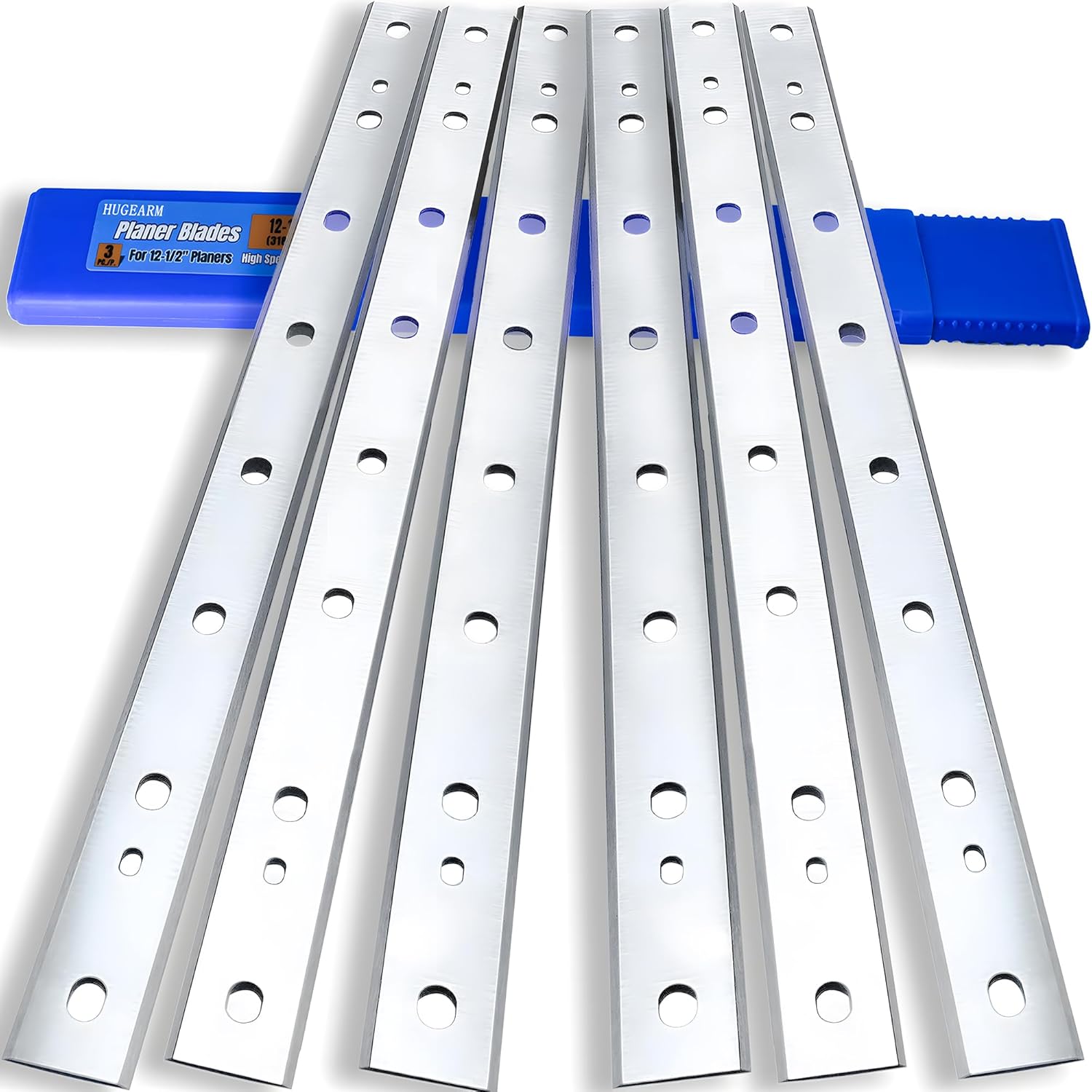 6pcs 12-1/2 Inch Planer Blades Compatible with DeWalt DW734 Benchtop Planer, Replacement Blades for DW7342, 12.5 Inch HSS Planer Knives