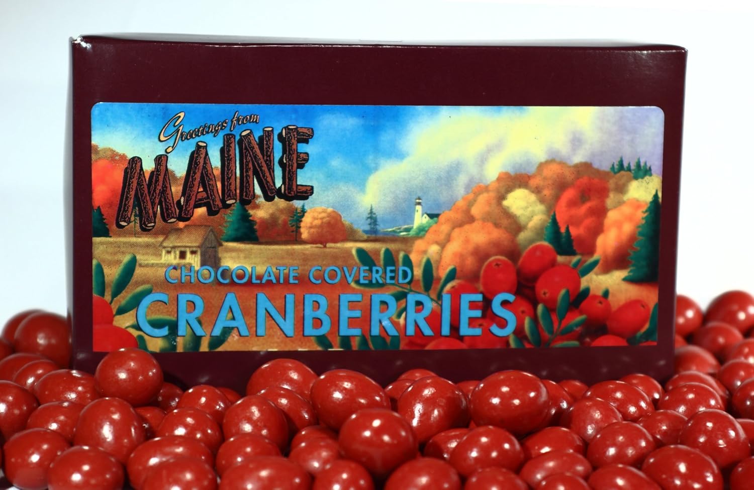 Wilbur's of Maine Chocolate Covered Cranberries, 1 Pound Box