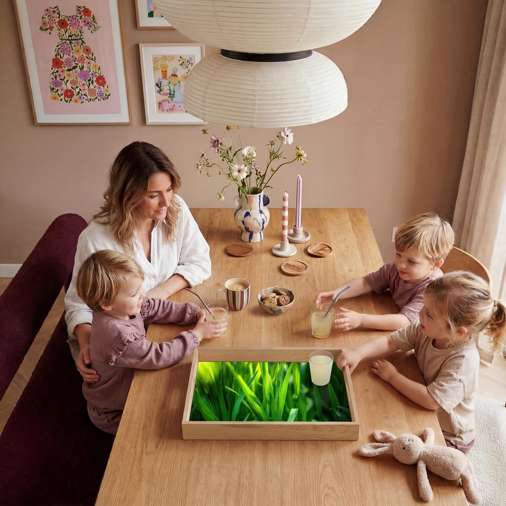 Plateau De Service Plateaux Repas Bois Decoratif Table Dejeuner